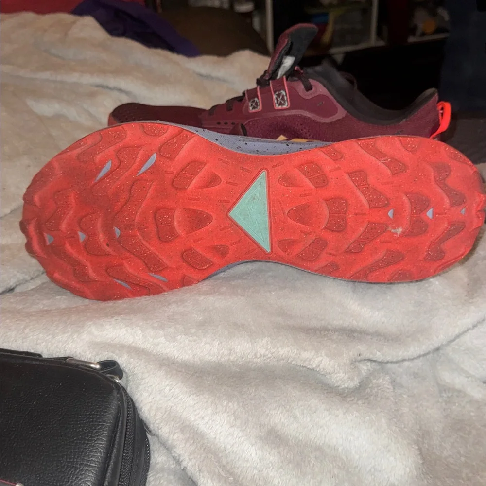 Nike Pegasus trail shoes. Size 12. Maroon, yellow, and orange. - Picture 4 of 5
